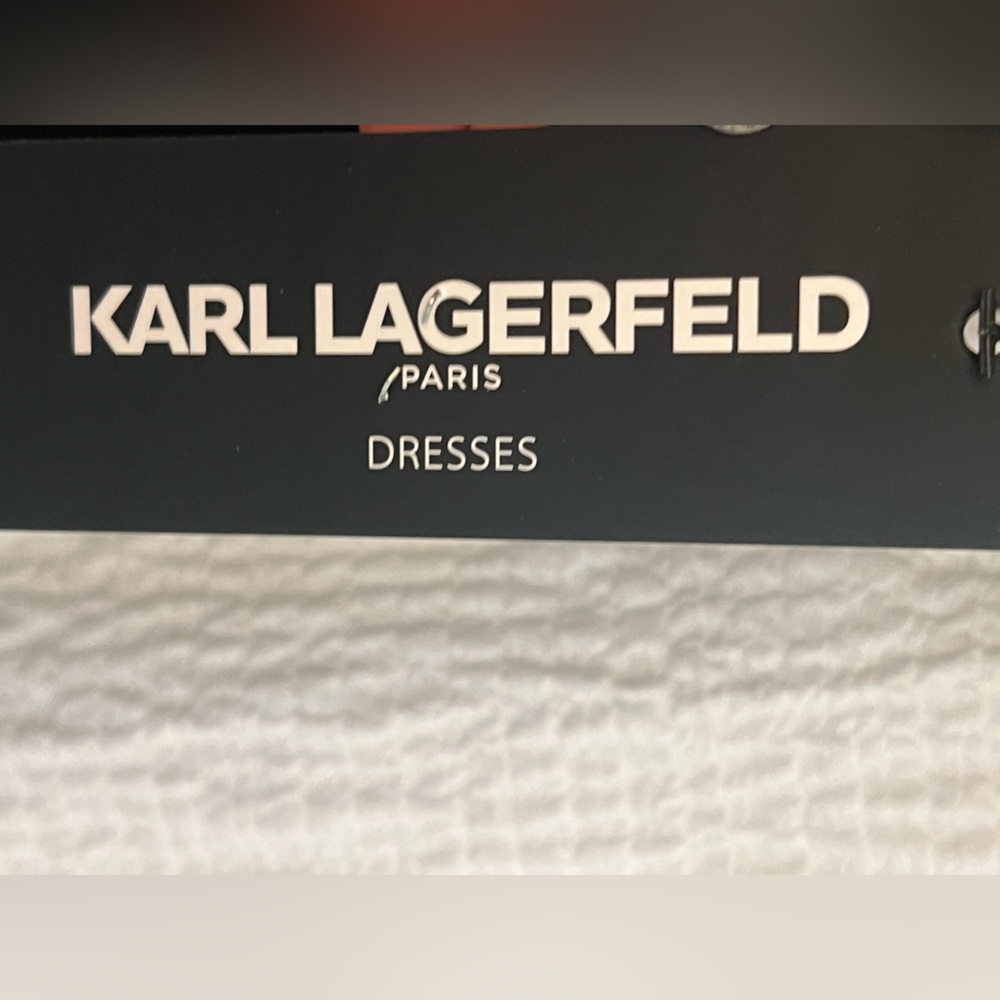 Karl Lagerfeld Black Dress with White Trim - Picture 4 of 7